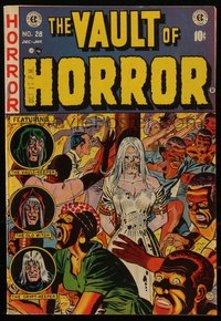 6s0044 VAULT OF HORROR #28 comic book Dec 1952 Johnny Craig cover, Jack Davis, George Evans, Ingels