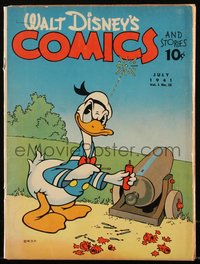 6s0468 WALT DISNEY COMICS & STORIES #10 comic book July 1941 Donald Duck with cannon & dynamite!