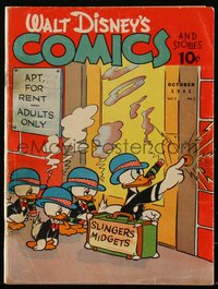 6s0471 WALT DISNEY COMICS & STORIES #13 comic book Oct 1941 Donald Duck & nephews posing as midgets!