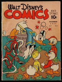 6s0472 WALT DISNEY COMICS & STORIES #14 comic book Nov 1941 Donald Duck & nephews after bike crash!