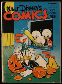 6s0496 WALT DISNEY COMICS & STORIES #38 comic book November 1943 Donald Duck & nephews, Halloween!