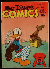 6s0512 WALT DISNEY COMICS & STORIES #54 comic book March 1945 Donald Duck & boxing kangaroo!