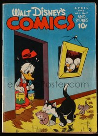 6s0513 WALT DISNEY COMICS & STORIES #55 comic book Apr 1945 Donald Duck with nephews & cats!