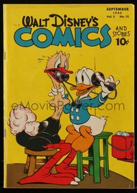 6s0518 WALT DISNEY COMICS & STORIES #60 comic book Sep 1945 Donald Duck & ostrich w/swallowed phone!