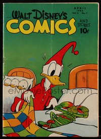 6s0523 WALT DISNEY COMICS & STORIES #67 comic book Apr 1946 Donald Duck by lobster in bed & nephews!