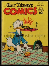 6s0525 WALT DISNEY COMICS & STORIES #70 comic book July 1946 Donald Duck with mousetrap on his bill!