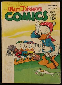 6s0528 WALT DISNEY COMICS & STORIES #74 comic book November 1946 Donald Duck & nephews golfing w/egg!