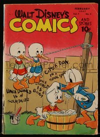 6s0531 WALT DISNEY COMICS & STORIES #77 comic book February 1947 Donald Duck punishing nephews!