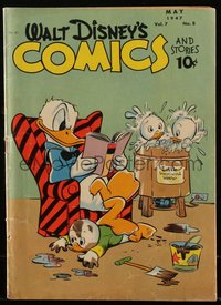 6s0534 WALT DISNEY COMICS & STORIES #80 comic book May 1947 Donald Duck & nephews in washing machine!