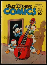 6s0538 WALT DISNEY COMICS & STORIES #84 comic book Sep 1947 Donald Duck & nephews playing cello!