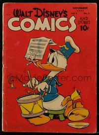 6s0540 WALT DISNEY COMICS & STORIES #86 comic book Nov 1947 one-man-band Donald Duck w/sheet music!