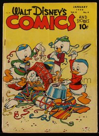 6s0542 WALT DISNEY COMICS & STORIES #88 comic book Jan 1948 Donald Duck, first Gladstone Gander!