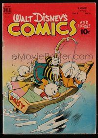 6s0547 WALT DISNEY COMICS & STORIES #93 comic book June 1948 Donald Duck & nephews fishing!