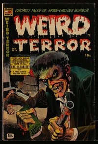 6s0211 WEIRD TERROR #9 comic book January 1954 great horror cover art by Don Heck of crazed Fleabite