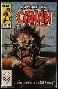 6s0370 WHAT IF #43 comic book Feb 1984 Conan The Barbarian was in the 20th Century, Sienkiewicz art!