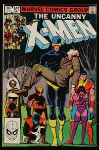 6s0327 X-MEN #167 comic book March 1983 cover art by Paul Simth & Bob Wiacek, Fantastic Four!