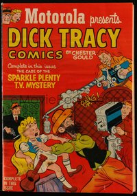 6s0583 MOTOROLA promotional set 1953 Chester Gould's Dick Tracy comic + Popeye mask & more, rare!