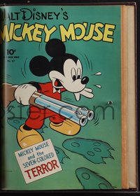 6s0570 DELL COMICS BOUND VOLUME hardcover bound volume of comic books 1943 Four Color #24-27, Mickey!