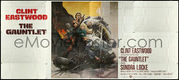 6t0303 GAUNTLET 24sh 1977 great Frank Frazetta art of Clint Eastwood & Sondra Locke, ultra rare!