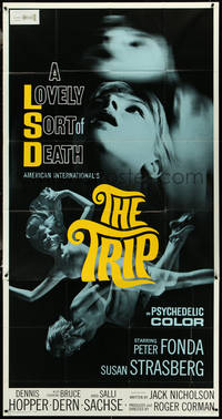 6t0351 TRIP 3sh 1967 AIP, written by Jack Nicholson, LSD, wild sexy psychedelic drug image!