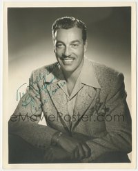 6t0075 CESAR ROMERO signed deluxe 8x10 still 1930s great waist-high smiling portrait!