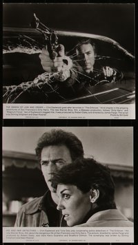 6t1656 ENFORCER 2 8x9.25 stills 1976 Eastwood as Dirty Harry w/gun through windshield + Tyne Daly!