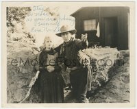 6t0084 EVA NOVAK signed 8x10 still 1920s in a cowboy western movie scene with William S. Hart!