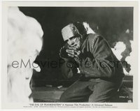 6t1547 EVIL OF FRANKENSTEIN 8x10.25 still 1964 Hammer, close up of the monster terrified of fire!