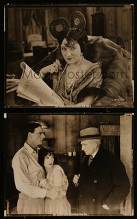 6t1658 GREAT MOMENT 2 8x10 stills 1921 beautiful Gloria Swanson goes through several men, ultra rare!