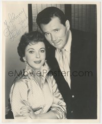 6t0090 IDA LUPINO signed deluxe 8x10 still 1950s great portrait with her husband Howard Duff!