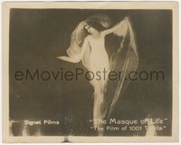 6t1619 MASQUE OF LIFE 8x10 LC 1916 wonderful art of beautiful woman dancing, ultra rare!