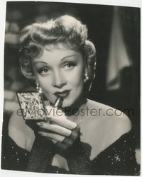 6t1596 ROOM UPSTAIRS deluxe 8.25x10.25 still 1948 c/u of glamorous Marlene Dietrich applies lipstick!