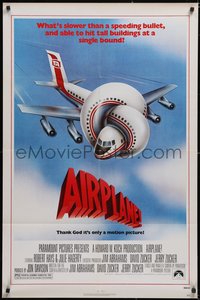 6t0987 AIRPLANE 1sh 1980 classic zany parody by Jim Abrahams and David & Jerry Zucker!