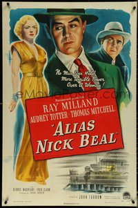 6t0990 ALIAS NICK BEAL 1sh 1949 Thomas Mitchell makes Faustian deal with Ray Milland!