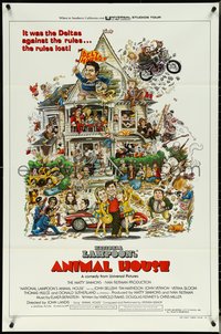 6t1000 ANIMAL HOUSE style B 1sh 1978 John Belushi, John Landis classic, art by Rick Meyerowitz!