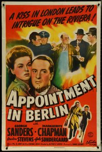 6t1005 APPOINTMENT IN BERLIN 1sh 1943 George Sanders, Marguerite Chapman, Onslow Stevens, Nazis!