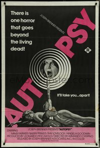 6t0541 AUTOPSY Aust 1sh 1980 Macchie solari, Mimsy Farmer, horror goes beyond the living dead, rare!