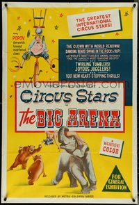 6t0542 BIG ARENA Aust 1sh 1960s Popov the funniest most famed clown, animals & circus stars, rare!