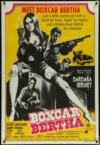 6t0543 BOXCAR BERTHA Aust 1sh 1973 Martin Scorsese, art of Barbara Hershey & Carradine, ultra rare!