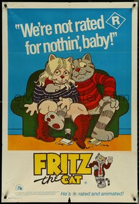 6t0547 FRITZ THE CAT Aust 1sh 1972 Ralph Bakshi, he's x-rated and animated, from R. Crumb, rare!