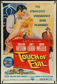 6t0560 TOUCH OF EVIL Aust 1sh 1958 director/star Orson Welles, Charlton Heston & Leigh, ultra rare!