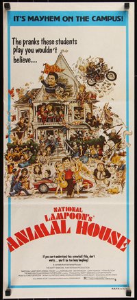 6t0469 ANIMAL HOUSE Aust daybill 1979 John Belushi, Landis, Rick Meyerowitz, M.A.P.S. printing!