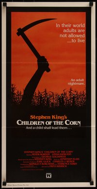 6t0480 CHILDREN OF THE CORN Aust daybill 1983 Stephen King horror, and a child shall lead them!