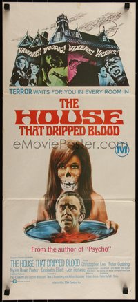 6t0503 HOUSE THAT DRIPPED BLOOD Aust daybill 1971 Christopher Lee, Vampires! Voodoo! Vixens!