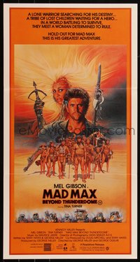 6t0509 MAD MAX BEYOND THUNDERDOME Aust daybill 1985 art of Gibson & Tina Turner by Richard Amsel!