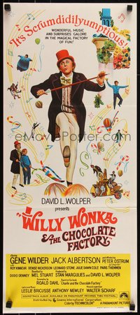 6t0536 WILLY WONKA & THE CHOCOLATE FACTORY Aust daybill 1971 Gene Wilder, it's scrumdidilyumptious!