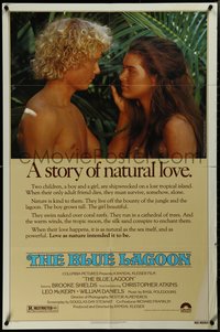 6t1036 BLUE LAGOON 1sh 1980 sexy young Brooke Shields & Christopher Atkins!