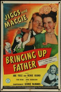 6t1044 BRINGING UP FATHER 1sh 1946 Yule & Riano as Jiggs and Maggie, George McManus comic art!