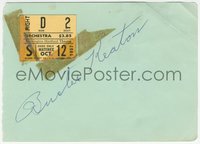 6t0126 BUSTER KEATON signed 4x5 album page 1957 it can be framed with an original or repro photo!
