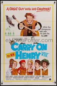 6t1054 CARRY ON HENRY VIII 1sh 1972 English Sidney James is a great guy with his chopper!